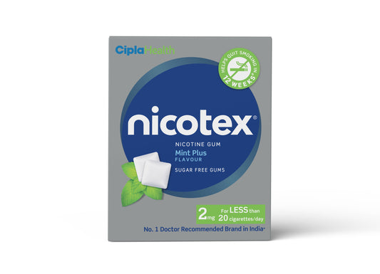 Nicotex gums, 2 mg, Mint Plus - strip, 12 gums - Quit.lk