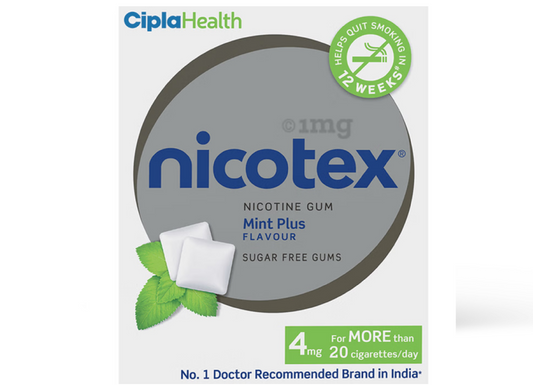 Nicotex gums, 4 mg, Mint - strip, 12 gums