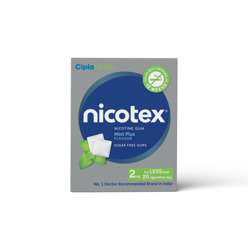Nicotex gums, 2 mg, Mint Plus - strip, 12 gums