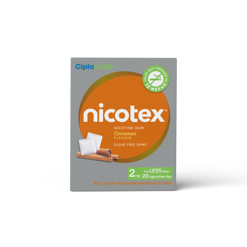 Nicotex gums, 2mg, Cinnamon - strip, 12 gums