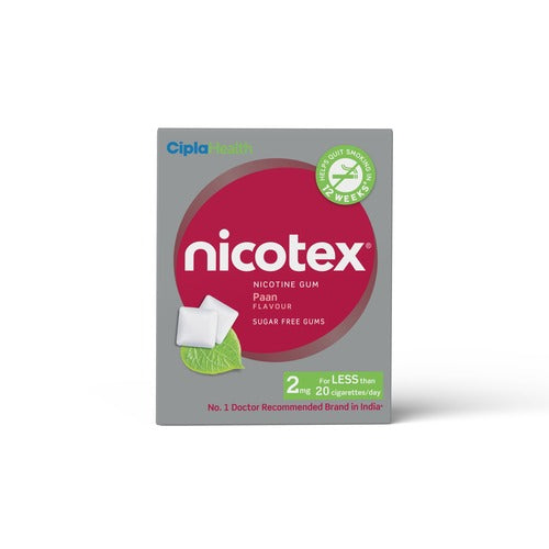 Nicotex gums, 2mg, Paan - strip, 12 gums